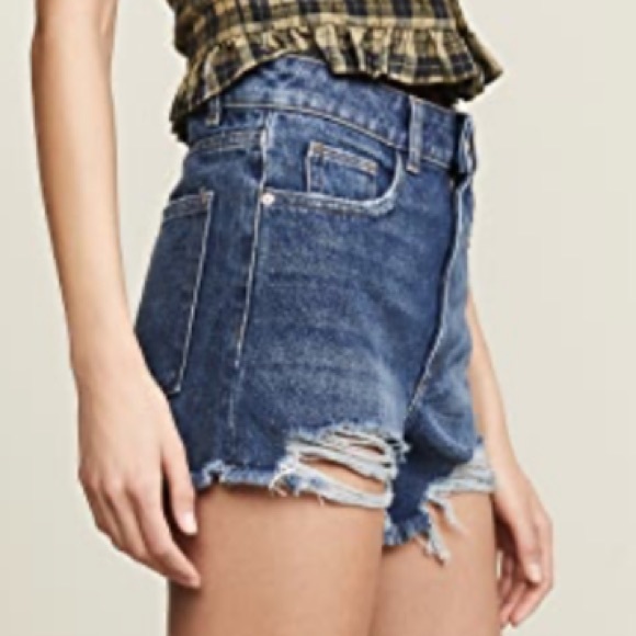 DL1961 Cleo solana high rise jean shorts distressed - Picture 9 of 9